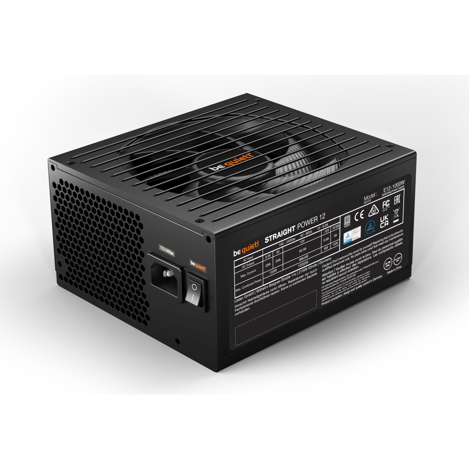 be quiet! STRAIGHT POWER 12 1000W Netzteil 814270_01