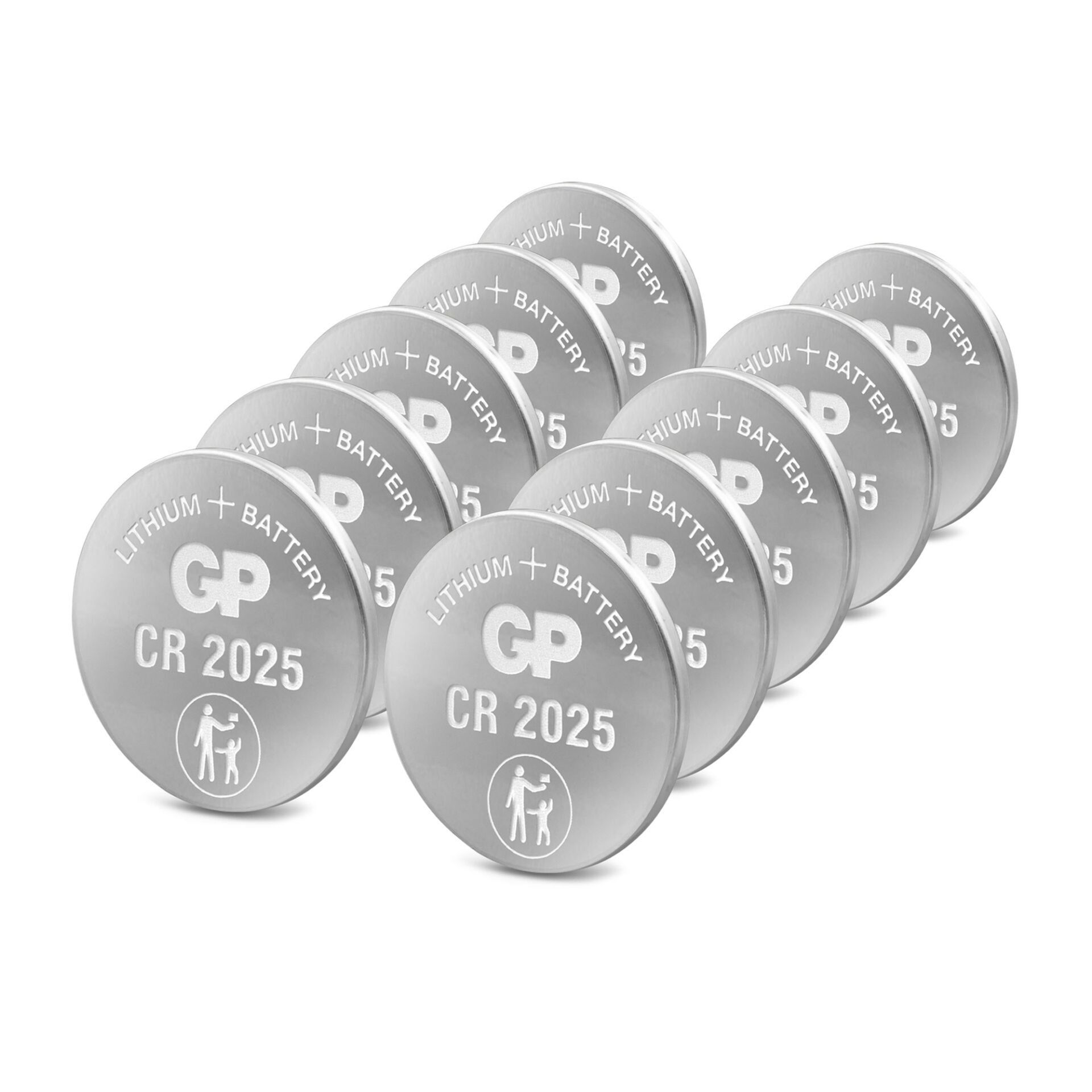 1x10 GP CR 2025 Lithium 3V 10 Stück Knopfzellen  0602025C10