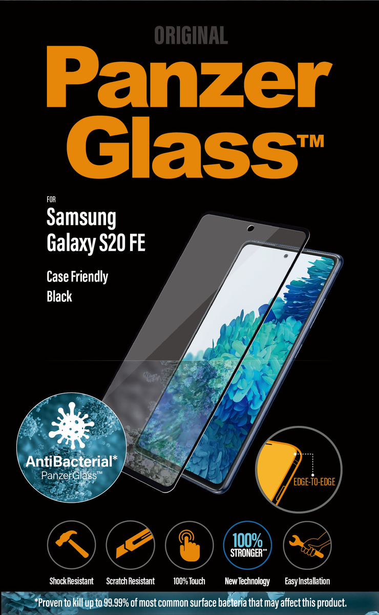 PanzerGlass E2E Samsung Galaxy S20 FE CF Antibakteriel, Black