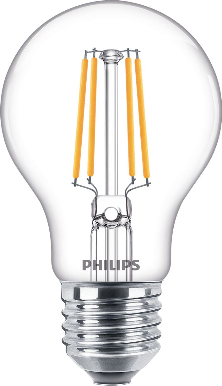 Philips LED classic Lampe 40W E27 Warmweiß 470lm klar 2erPack
