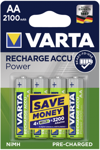 1x4 Varta Rechargeable Accu AA