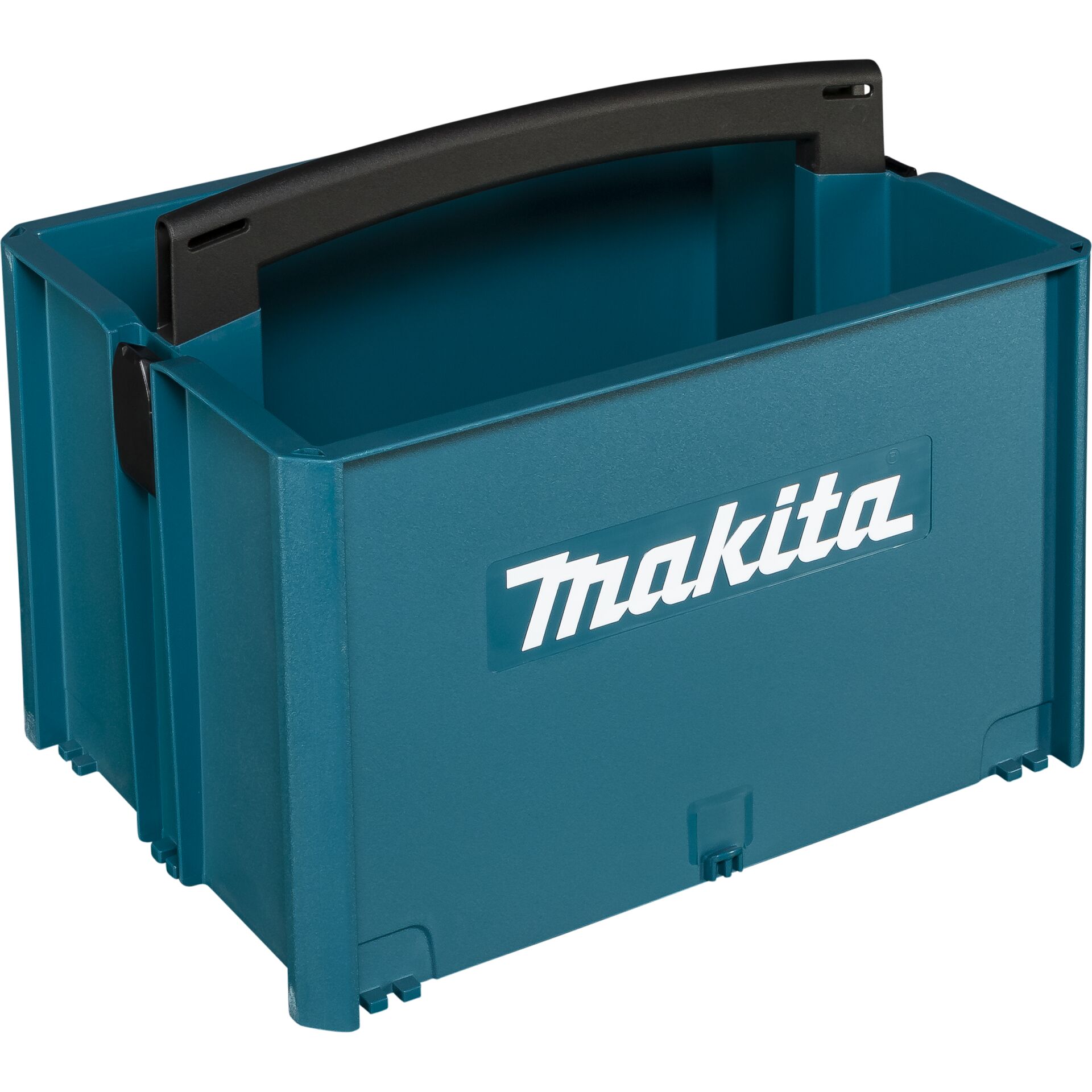 Blaue Makita Werkzeugbox mit schwarzem Tragegriff