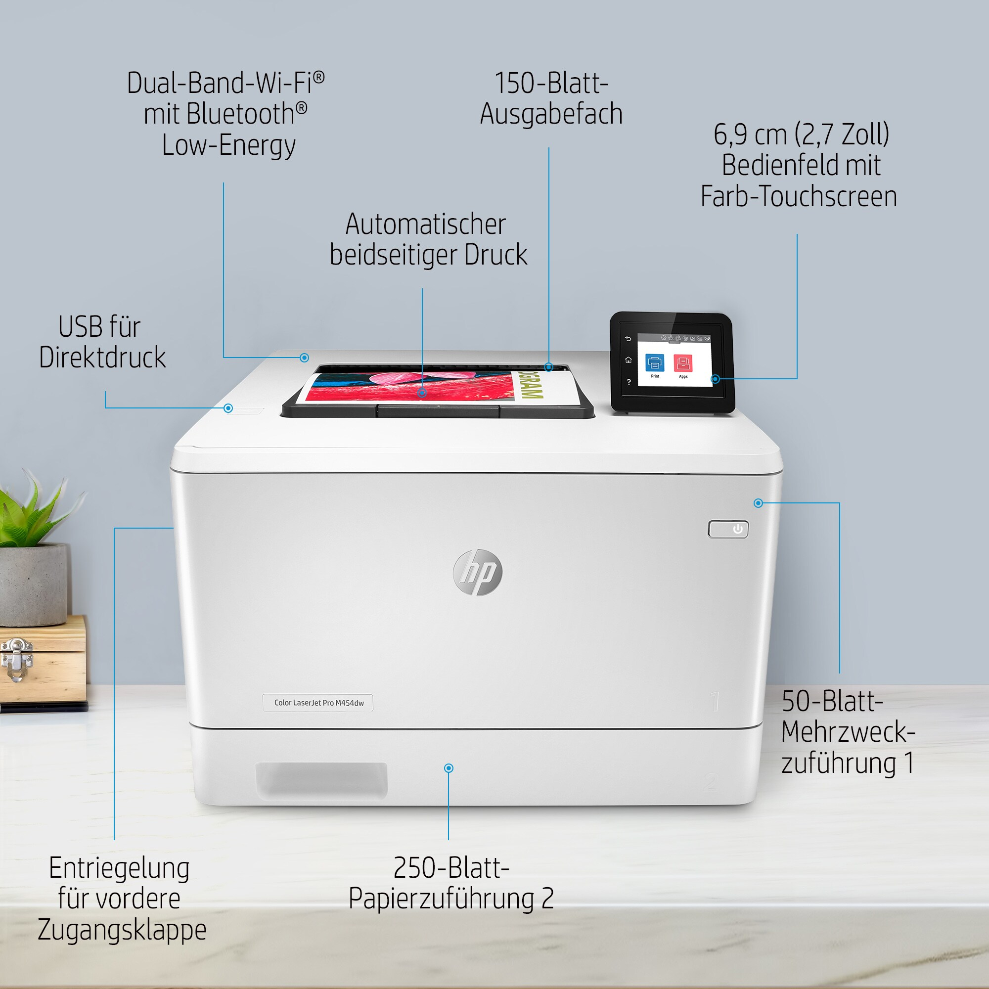 HP Color LaserJet Pro M454dw Farblaserdrucker d774101eb4e6543e0190571c8825465f