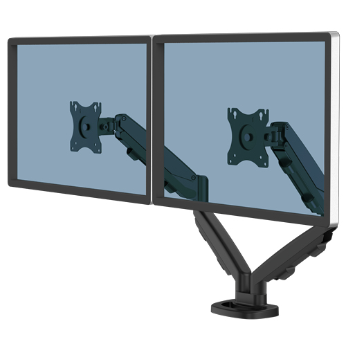 Fellowes Eppa Doppel Monitorarm schwarz 66aef76e564a8acf5b60e5759b1b0b35