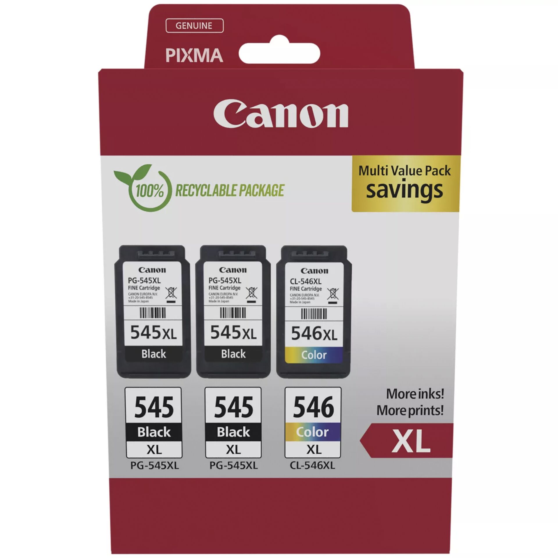 Canon PG-545 XL x2 / CL-546 XL Multi Pack 826821_00