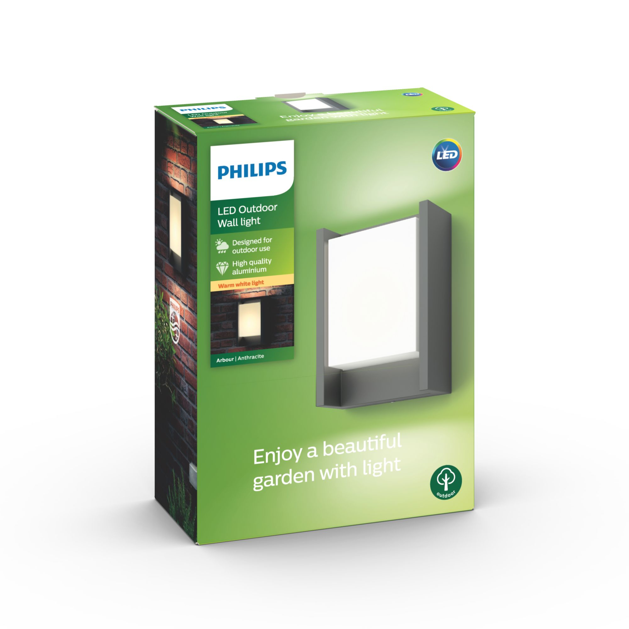 Philips myGarden LED Wandleuchte Arbour 600lm Anthrazit 31092986_6971199772