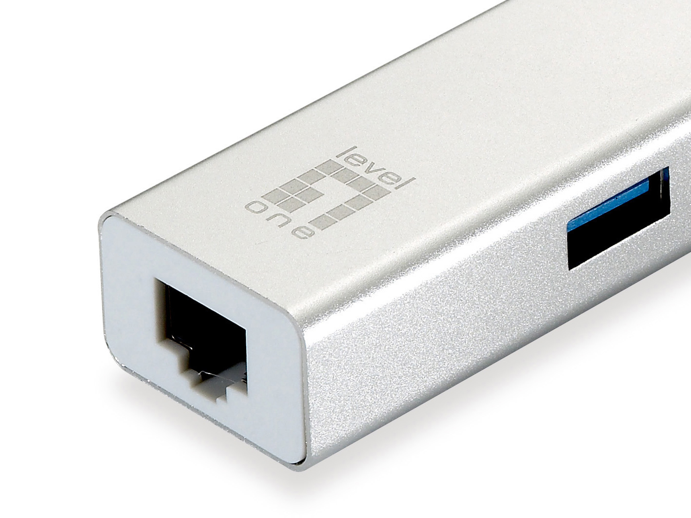 LevelOne Gigabit USB-C Netzwerkadapter mit USB Hub
