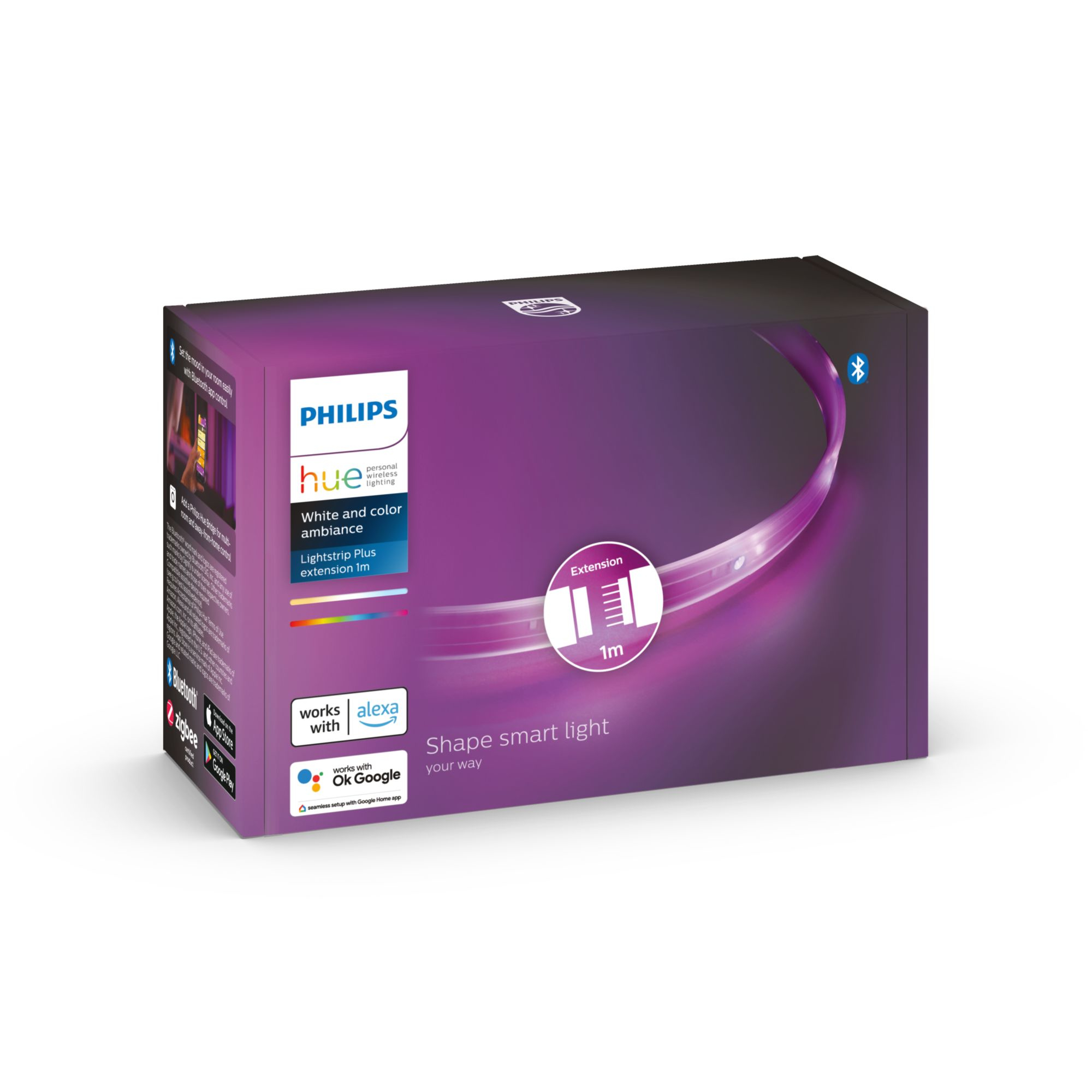 Philips Hue White and Color ambiance Lightstrip Plus Verlängerung V4 1 Meter