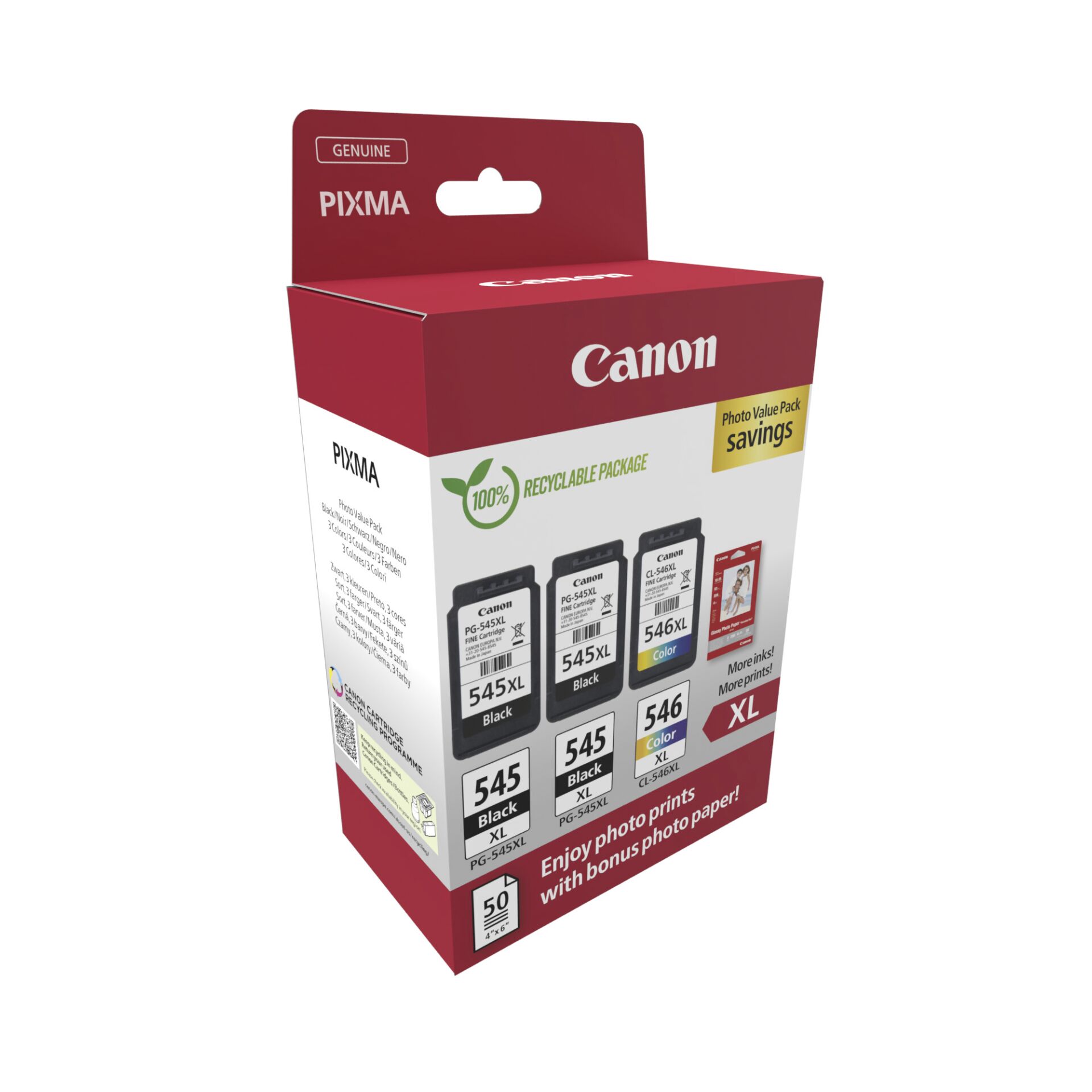 Canon PG-545 XL x2 / CL-546 XL Photo Value Pack 826898_01