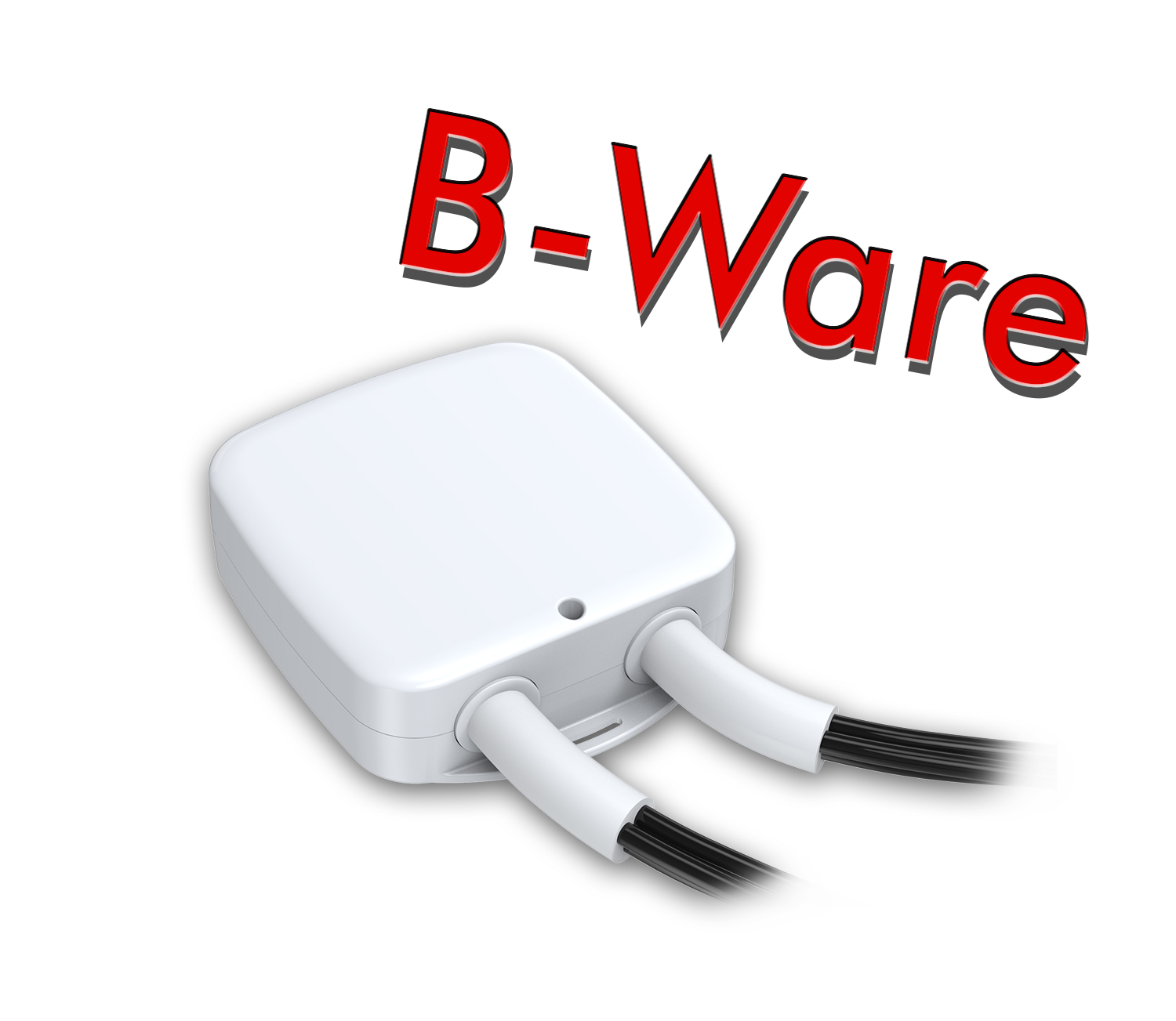 Weißes Unterputz-Relaismodul mit Kabeln als B-Ware