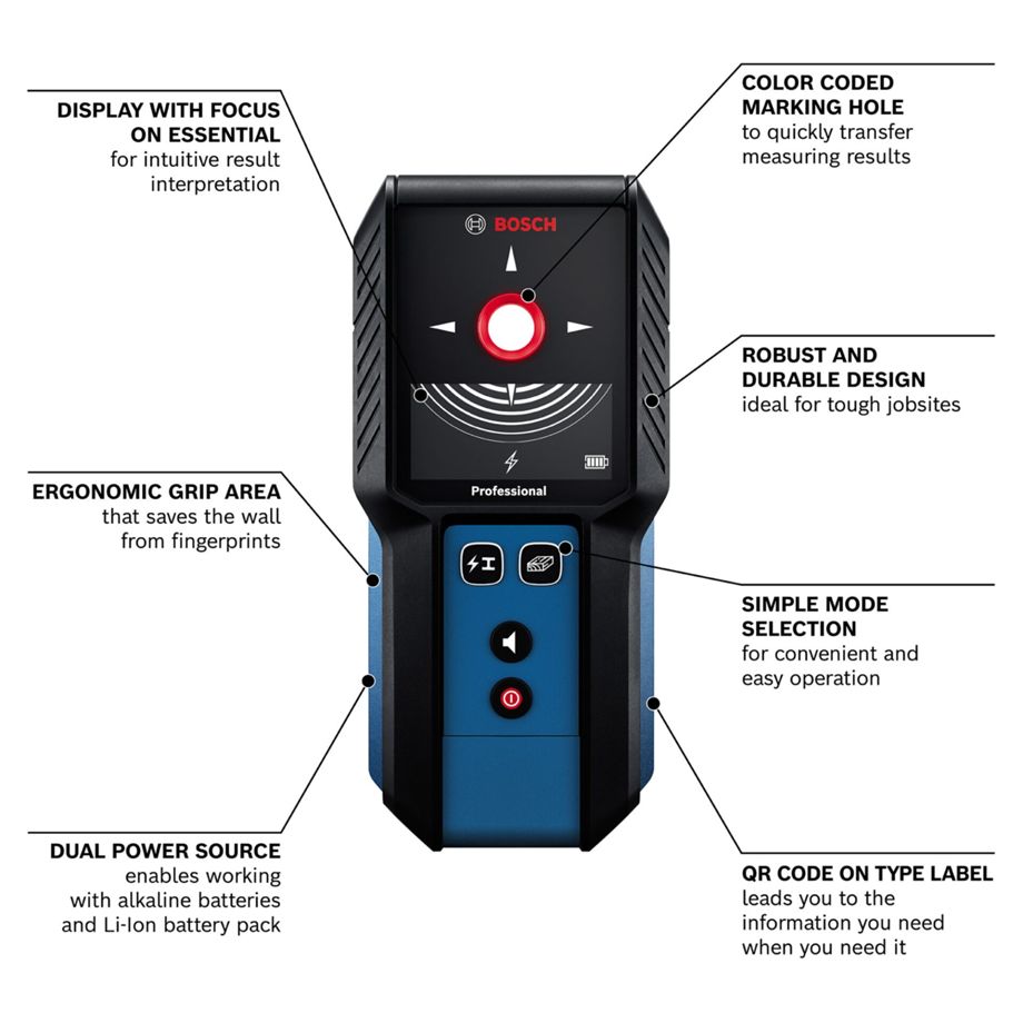 Bosch GMS 120 Multidetektor Ortungsgerät